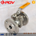 pn40 manual de aço inoxidável flange válvula de esfera